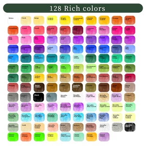 Ensemble de peinture à l'<span class=keywords><strong>aquarelle</strong></span> Artecho non toxique et écologique, 128 couleurs, aquarelles parfaites <span class=keywords><strong>pour</strong></span> les débutants, les professionnels, le papier, la toile - Product Image 2
