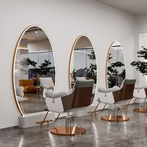 Espejo de Pared con Iluminación LED para Salón de Belleza, Estilo Dorado, Grande, de Cuerpo Entero, para Peluquería y Maquillaje, en Oferta - Product Image 3