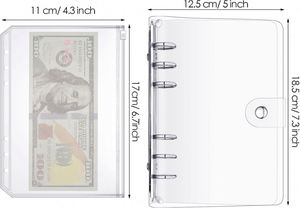 <b>A6</b> Transparent Clear Soft PVC Notebook <b>Binder</b> Notebook <b>Binder</b> Loose Leaf Bags Refillable Paper Translucent <b>Binder</b> Zipper Folders - Product Image 4