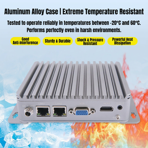 Computadora Industrial Integrada Sin Ventilador Bay Trail J1900 N2840, Doble Gigabit LAN, RS485, Phoenix, Alimentación Amplia <span class=keywords><strong>de</strong></span> 9-24V, 4G LTE SIM M2M - Product Image 4