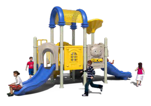 <span class=keywords><strong>Meilleurs</strong></span> ensembles de jeux <span class=keywords><strong>d</strong></span>'extérieur avec toboggan en plastique LLDPE pour jardin, école et usage résidentiel - Équipement de jeu pour enfants écologique - Product Image 2