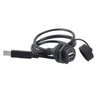 Conector Industrial Electrónico Impermeable Lshitech Macho a 90 Grados °   Conectores USB, Cable de Extensión con Conector de Aviación para Transmisión de Datos, 0.3-1m