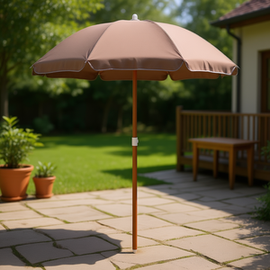 Ombrellone da Giardino Taupe 70.9 Pollici con Palo in Acciaio Inossidabile, Ombrellone da Patio in Poliestere Elegante per Uso Esterno - Product Image 2