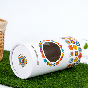 Wholesale Sturdy Cardboard Cylinder Tube With <b>Display</b> Window Custom Logo Eco Friendly Packaging - Product Image 2
