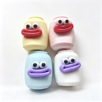 Jouet anti-stress souple et multicolore en forme de bloc de construction de dessin animé, sonore et craquant, fait main, cadeaux promotionnels