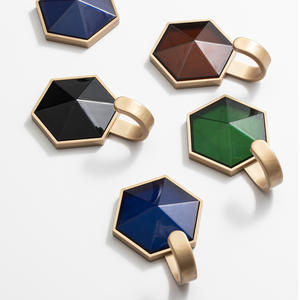 Ganchos adhesivos creativos de diamante para pared, forma de polígono, autoadhesivos, sin necesidad de perforación, para entrada, cocina, baño - Product Image 5