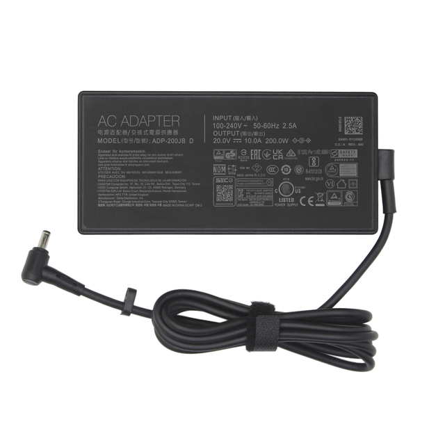 New 20V 10A 200W Laptop Adapter Charger for Asus ROG Power Adapter Supply GAN Material PD Function OTP OVP 6.0*3.7mm ADP-200JD B