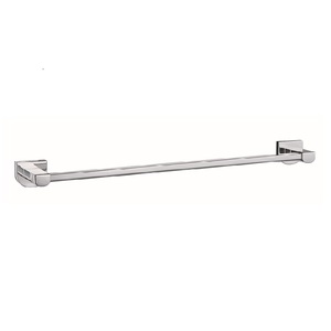 Porte-serviettes de salle de bain moderne en acier inoxydable chromé de 18 pouces avec base murale en alliage de zinc pour la maison - Product Image 4