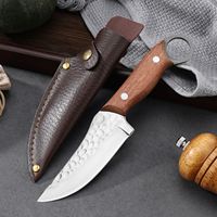 Couteau à viande chinois de grande taille, meilleur couteau à désosser forgé à la main, couteau à steak, couteau à découper le bœuf, ensemble de couteaux professionnels en damas