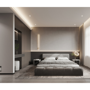 One Stop Solution High End 5 Star Modern Villa Penthouse Hotel Bedroom Complete Furniture Package with Fabric & MDF - Product Image 5