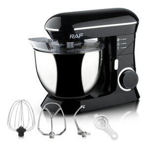 Robot culinaire multifonction RAF 1400W 3-en-1 avec bol en acier inoxydable de 8L, 6 vitesses, fonction Pulse et couvercle anti-éclaboussures - Product Image 4