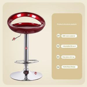 Chaise de bar en métal haut de gamme, design américain moderne, réglable en hauteur, pivotante, tabouret de <span class=keywords><strong>caisse</strong></span> pour la maison - Product Image 4