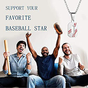 Offre Spéciale Inspiration <span class=keywords><strong>Baseball</strong></span> <span class=keywords><strong>Majestic</strong></span> Jersey En Acier Inoxydable Charmes Nombre Pendentif Collier Pour Garçons Hommes - Product Image 3
