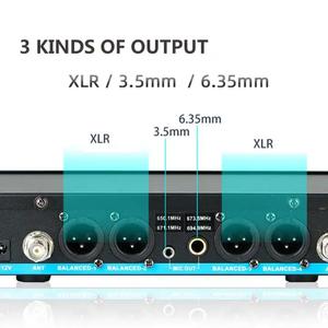 UHF <b>Wireless</b> Handheld <b>Microphone</b> System with XLR Connector Metal Material for KTV Home Karaoke Stage Performance Conferences - Product Image 4