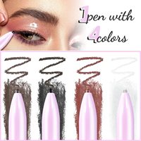 Grosir harga pabrik pena multifungsi pena kontur riasan 4 in 1 kustom dengan garis mata pena alis Highlighter