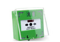 Pulsador Manual Reajustable DC12 24V con Botón de Liberación de Puerta de Emergencia y Zumbador LED para Sistemas de Control de Acceso y Alarma contra Incendios