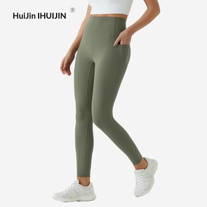 Pantalones de Yoga de Cintura Alta para Mujer, <span class=keywords><strong>con</strong></span> Bolsillos Laterales, Control de Abdomen, Leggings Deportivos, Transpirables, Elásticos en Cuatro Direcciones - Product Image 4