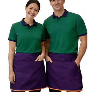 Polo <span class=keywords><strong>de</strong></span> travail personnalisé avec tablier pour personnel <span class=keywords><strong>d</strong></span>'hôtel, restaurant, bar, serveurs, réceptionnistes, personnel <span class=keywords><strong>de</strong></span> <span class=keywords><strong>nettoyage</strong></span>, café et cuisine - Product Image 3