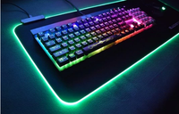 Tapis de souris pour ordinateur Tigerwings avec logo personnalisé RGB, grand tapis de souris XXL pour bureau, tapis de souris en caoutchouc