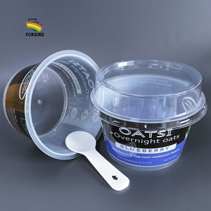 IML – pot à <span class=keywords><strong>yaourt</strong></span> rond de 200 ml, récipient en plastique pour la nuit, emballage <span class=keywords><strong>d</strong></span>'<span class=keywords><strong>avoine</strong></span>, tasse à <span class=keywords><strong>yaourt</strong></span> jetable transparente de 7 oz - Product Image 2