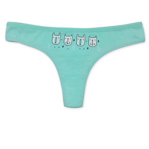 Lot de 12 strings en coton imprimés amusants pour femmes, tailles et couleurs mélangées - Product Image 4