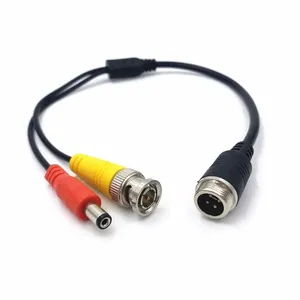 Hot Aviation Head M 12 4Pin male female to BNC DC RCA MALE FEMALE Extension Connector Cable Adapter for CCTV Camera Security