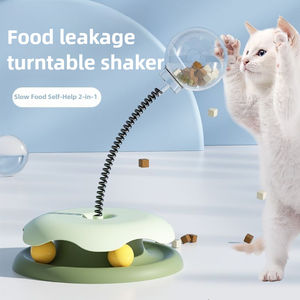 Hot Sale Eco-Friendly Plastic <b>Treat</b> Dispenser Spring Leak Food Slow Feeder Interactive <b>Cat</b> Toy <b>Ball</b> for <b>Cats</b> - Product Image 2
