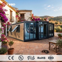 SAA UL Sertifikalı Lüks Villa Prefabrik Genişletilebilir Konteyner Ev Taşınabilir Ev Prefabrik Modüler Ev 2 3 4 Yatak Odalı