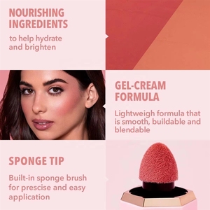 Nuevo Rubor Vegano de Larga Duración con Punta de Esponja Suave y Pigmentada para Maquillaje Facial, Tinte Mate para Mejillas, Rubor Dewy, Marca Privada - Product Image 4