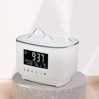 Humidificateur d'air à ultrasons pour paysage de montagne Réveil Aromathérapie Diffuseur d'arômes intelligent avec lumières LED colorées