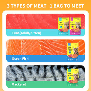 Comida Húmeda <span class=keywords><strong>para</strong></span> Gatos Más Vendida, Nutritiva y Saludable, Bocaditos Húmedos de Atún Sin Aditivos, Sabor a Carne - Product Image 4