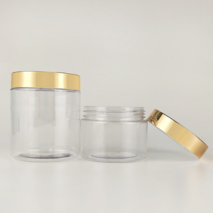 Tarros de Plástico de Grado Alimenticio con Tapa Dorada Brillante y Cierre de Rosca, Capacidad de 50g, 100g, 120g, 150g, 200g, 250g, <span class=keywords><strong>500g</strong></span>, Tarro de PET para Cremas y Mascarillas Faciales de 8 <span class=keywords><strong>oz</strong></span> - Product Image 5