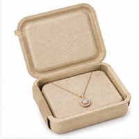 Boîte d'emballage personnalisée en pâte à papier avec manchon logo, boîte cadeau biodégradable en pâte moulée pour savon, bijoux, cosmétiques, DIY, écologique