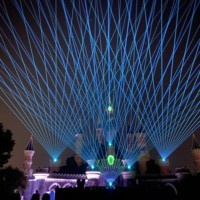 Lumière laser d'animation RGB extérieure 40W, étanche IP65, faisceau céleste, spectacle DJ, contrôle Pangolin FB4, éclairage laser pour parcs à thème