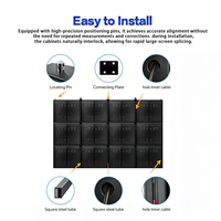 Écran publicitaire LED extérieur 4K HDR10 haute résolution gris, étanche IP66, à économie d'énergie, pour villes côtières et usage commercial