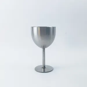 Custom Stainless Steel Wine Glasses Cup Goblet Metal Gift Glass Cup