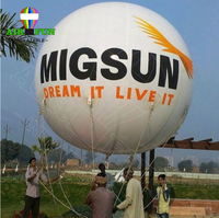 Défilé de ballons géants gonflables promotionnels Ballon rond à l'hélium Ballon gonflable extérieur à l'hélium publicitaire