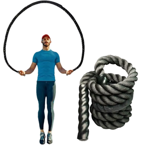 Entraînement de puissance Améliorer le renforcement de la force Muscle Fitness Bataille pondérée <span class=keywords><strong>Sauter</strong></span> des cordes à <span class=keywords><strong>sauter</strong></span> lourdes - Product Image 1
