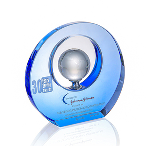 Trofeo de Cristal Único para Regalos Empresariales, Transparente, Estilo Folclórico <span class=keywords><strong>Original</strong></span> Occidental, para Bodas, OEM, Deportivo, Globo, Bola, Impresión UV, Grabado - Product Image 1