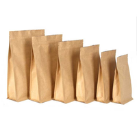 Sacs en papier PE laminés PLA, sacs à café écologiques |   Sacs d'emballage liquides pour café froid biodégradable 3x20+4 Taille 100