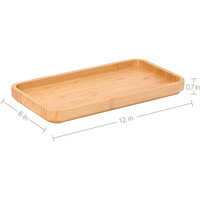 Plateaux en bambou personnalisés, plateaux de comptoir en bambou, plateaux de rangement en bambou, plateaux de rangement multifonctionnels pour la salle de bain