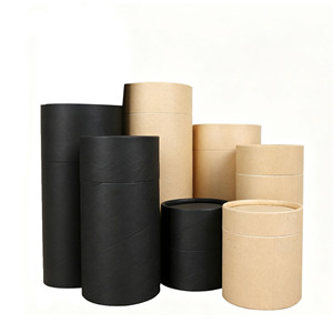 Custom Recyclable Cylinder Kraft Paper Tubes with Lid for Gift and Craft Packaging Rigid Boxes - Product Image 3