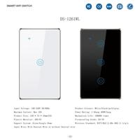 Interrupteurs muraux intelligents numériques sans fil modernes avec télécommande, 10A, en matériau PC, interrupteur d'alimentation WiFi pour les maisons