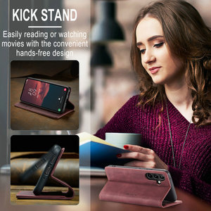CaseMe étui de téléphone mains libres pour Samsung Galaxy A15 étui Business <span class=keywords><strong>Mobile</strong></span> Wallet Flip Cover pour Samsung A15 A35 A55 Carte de crédit - Product Image 5