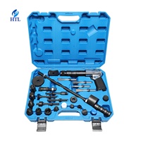 Kit de Martillo Neumático HTL, Cincel Plano, Punzón Cónico, Cortador de Tubos, Extractor de Inyectores Diésel, Adaptadores, Herramienta de Reparación de Carrocería