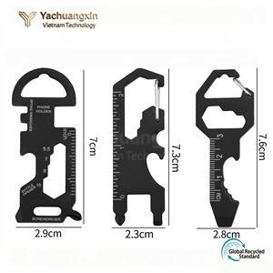 Multi Functional EDC <b>Tool</b> Card Metal Bottle Opener Screwdriver Phone Holder Outdoor Survival Keychain 1PC - Product Image 4