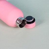 Bouteille d'eau en acier inoxydable Soft Touch 500 ml, double paroi, isolée sous vide, thermos, revêtement en caoutchouc, bouteille de sport, logo personnalisé