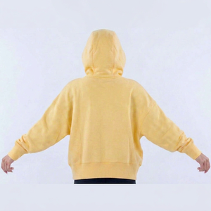 Sweat-shirt à capuche oversize pour femme, couleur unie, en molleton de coton, manches longues, respirant, doublé, avec logo frontal, style épaules tombantes, idéal pour l'automne - Product Image 1