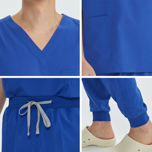 Tenues d'infirmière extensibles dans quatre directions pour femmes et hommes, ensemble <span class=keywords><strong>de</strong></span> blouses médicales à séchage rapide et doux pour cliniques dentaires, vêtements <span class=keywords><strong>de</strong></span> <span class=keywords><strong>travail</strong></span> médicaux pour médecins - Product Image 3
