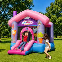 Château gonflable commercial Super Castle avec toboggan, structure de saut, en PVC 0,55 mm, couleur et taille personnalisables, installation facile, gonflable